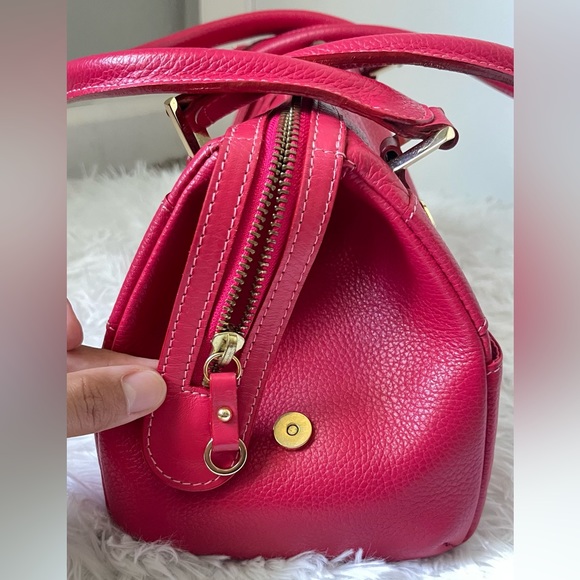 🎉Poshiversary SALE🎉 Samantha Thavasa Deluxe Red Leather Boston Doctors Bag - Picture 7 of 17